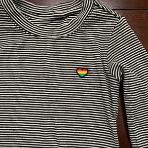 Spiritual Gangster Kids Black White Rainbow Heart